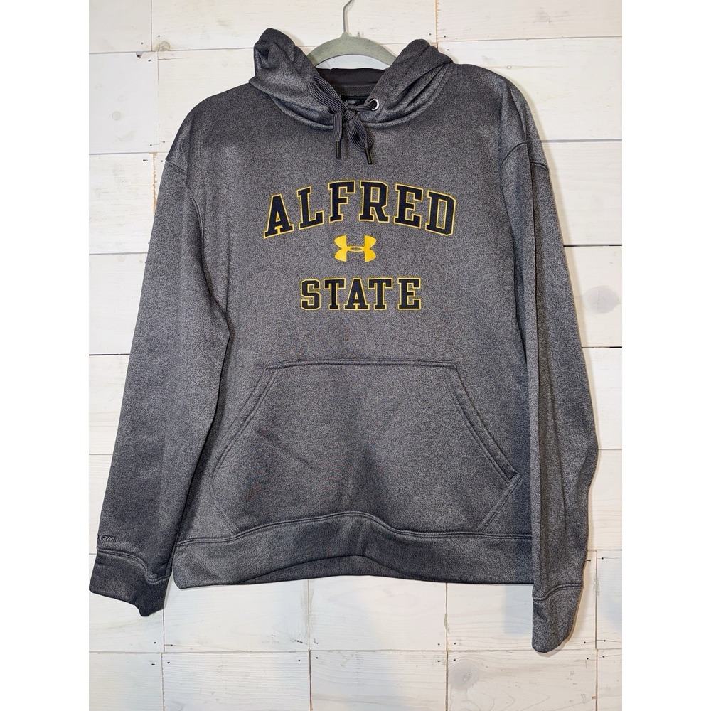 Under Armour Alfred State Pioneers Hoodie Sweatshirt Gray Football Medium Loose